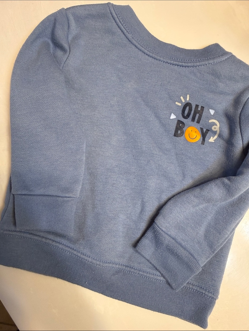 Garanimals Light Blue 'Oh Boy' Long-Sleeve Sweatshirt
